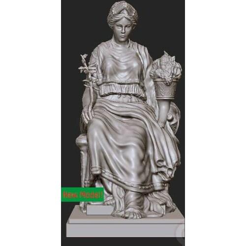 3D model for cnc 3D CNC machine in STL file format Peaceful lady