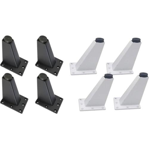 4 Pcs 8cm Adjustable Metal Furniture Leg Thick Aluminum Alloy Table Cabinets Feet Sofa Bed TV Cabinet Legs