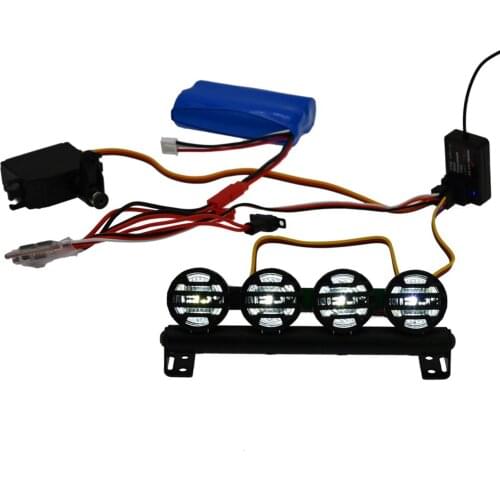 4LED Light Bar Roof Light for RC Crawler Car MN90K MN91 WPL C24 Upgardes