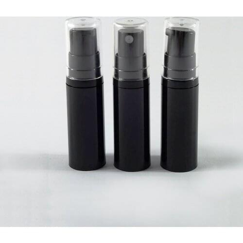 60pcs x 5ml Black Empty Plastic Cosmetic Containers Emulsion Airless sprayer Pump Bottles Airless Pump Vacuum Bottle