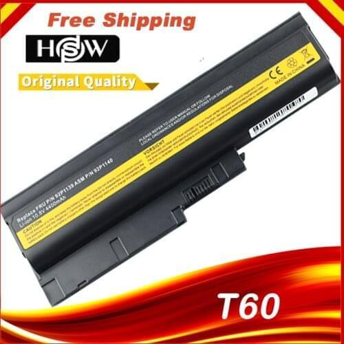 Laptop Battery for IBM Lenovo ThinkPad R60 R60e T60 T60p R500 battery T500 W500 SL400 SL500 SL300 40Y6799 40Y6795 battery