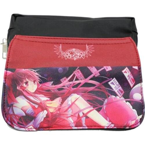 Anime TouHou Project Bag Touken Ranbu Online Student Stationery Bag Sword Art Online Double-Zipper Makeup Portable Pencil Pouch