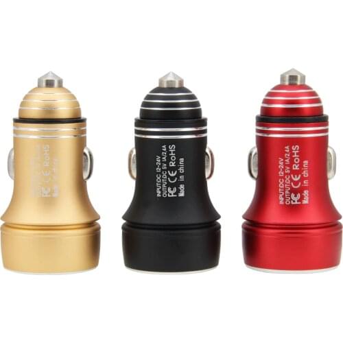 2.4V 5A Mini Dual USB Car Charger for iPhone 11 Samsung S10 Xiaomi Mi 9 Fast Charging Usb Adapter For Mobile Phone Tablet 30pcs