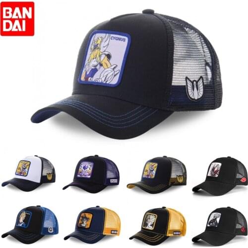 New Brand High Quality Saint Seiya Cartoon Anime Snapback Baseball Cap Men Women Hip Hop Dad Mesh Trucker Hat Dropshipping