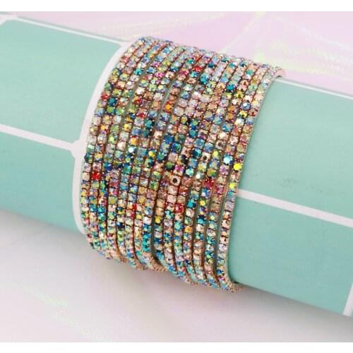 Free Shipping Colorful Bling Bling Bracelet Bangle for Girls 10pcs/lot Tennis Bracelet Luxury Bracelet for Elegant Party Jewelry