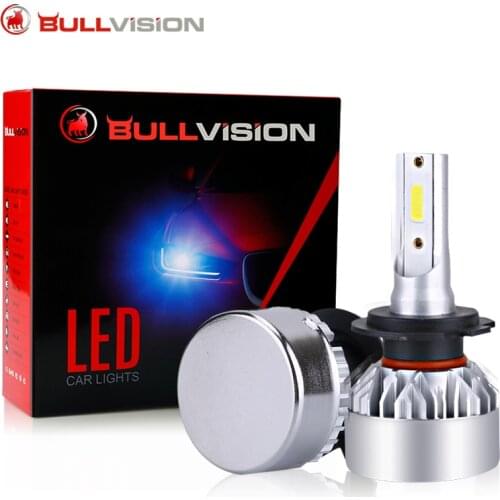 Bullvision 6000K 5000K 8000K H7 H4 12000LM H1 LED Headlight 9005 9006 HB3 HB4 Moto Fog Lamp Car Accessorie 2PCS Kits Foglights