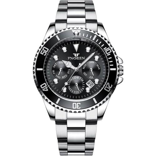 New Brand Luxury MenS Watches Steel Luminous Large Dial Watch Men Fashion Quartz Clock Business Date Waterproof Reloj Hombre