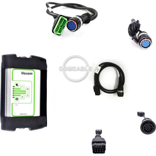 Full scanner vocom 88890300 Interface with 12 pin cable for renault construction equipment Excavator truck diagnostic scanner