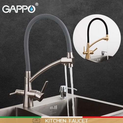 GAPPO kitchen faucet kitchen water taps mixer sink faucet filter faucets taps mixer deck mounted purifier black sink mixers
