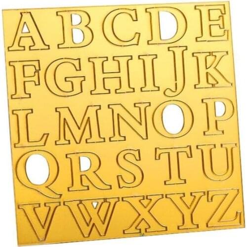 Acrylic DIY English Alphabet Letter Pattern Decor Stamp Cake Mold Biscuit Mold Stamper Props For Cake Baking Decorating Tools