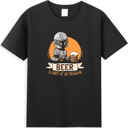 The Mandalorian Disney T-shirts Men Summer Harajuku T-Shirt Cartoon Star Wars Printed T shirt Mens Fashion Brands Streetwear