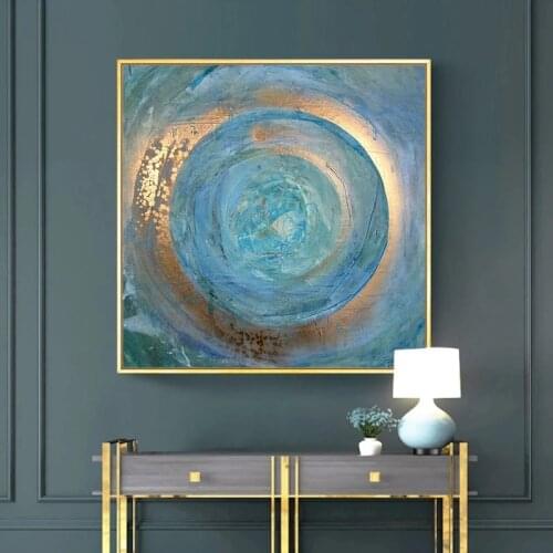Canvas Painting Abstract Blue Scandinavian Posters and Prints Cuadros Wall Art Pictures for Living Room Cuadros Home Decor