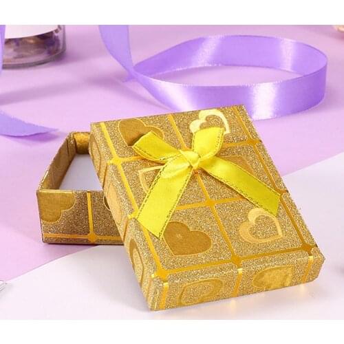 6Pcs Storage Box Bowknot Design Multifunctional Paper Jewelry Storage Box for Earrings