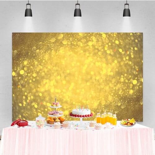 Laeacco Yellow Gradient Light Bokeh Portrait Birthday Photo Photography Background Photographic Backdrop For Photo Studio