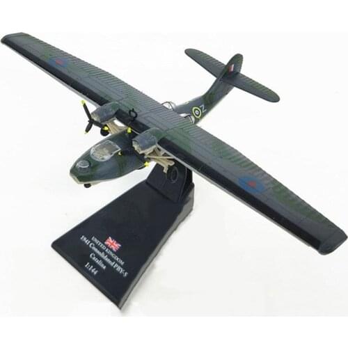 1/144 Scale RAF Consolidated PBY Catalina Seaplane Bomber Diecast Metal Military Plane Model Toys For Gift Collection Kids AMER
