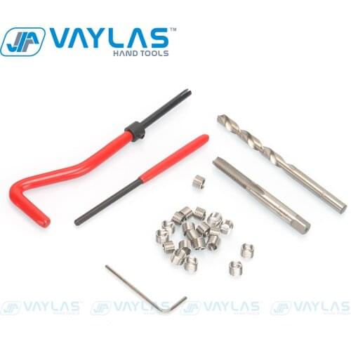 Thread Repair Tool Kit M5 M6 M7 M8 Tap Drill Bit Set 25pcs Set of Wire Thread Insert Repairer Used to Rebuild Damaged Threads