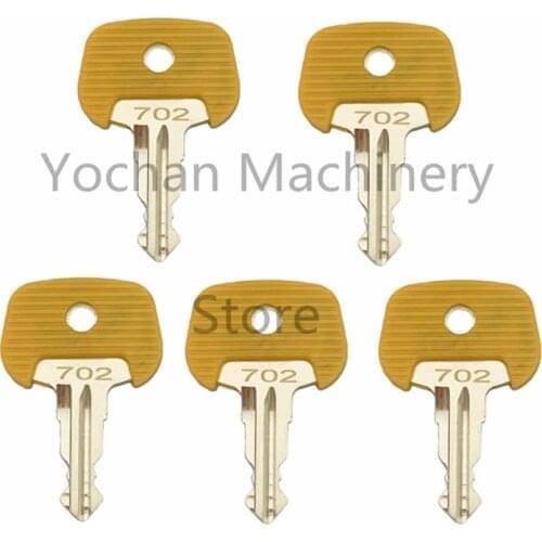 Set Of 5) Key For Jungheinrich 702 Red Electric Stapler Ignition Key 702 For Mic Komatsu Free Shipping