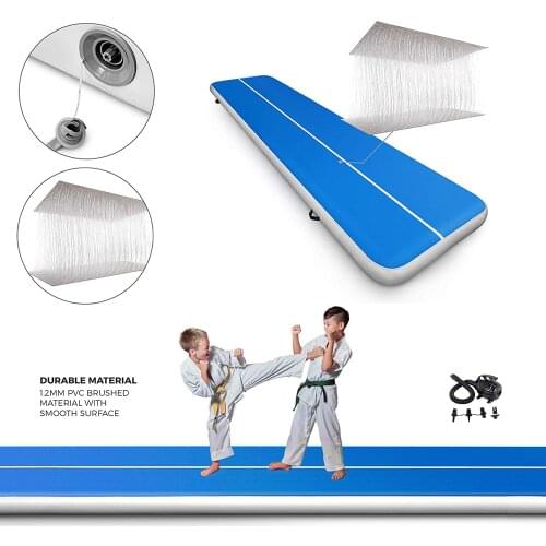 Hot Sale Air Track Inflatable Gymnastics Mat Tumbling Taekwondo Cheerleading Training Mat Factory Direct Sales Customized Size