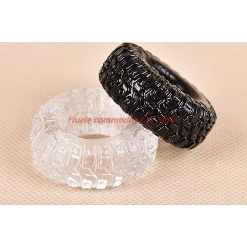 New 2 PCS Silicone Tire Penis Ring Delayed Ejaculation Cock Rings For Male Sex Cockring Adult Products