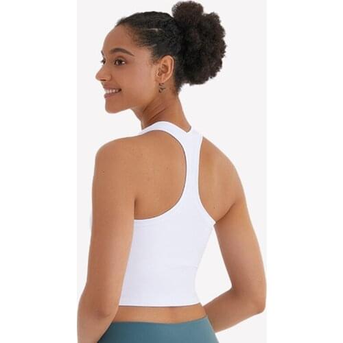 Solid Womens Fitness Crop Tops Sleeveless Shirt Women Slim Breathable Gym Tank Top Women Workout Shirts Compression Sport Wear