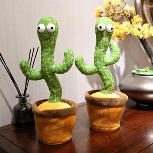 Cactus Plush Doll Funny Educational Cute Dancing Cactus Stuffed Toy for Valentines