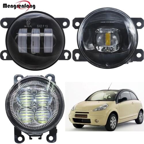 Fog Light Assembly For Citroen C3 FC_ Hatchback 2005-2010 Car Front Bumper LED Lens Fog Lamp Daytime Running Light DRL H11 12V
