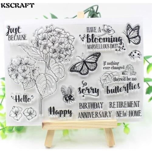 KSCRAFT Happy Birthday Transparent Clear Silicone Stamp/Seal for DIY scrapbooking/photo album Decorative clear stamp sheets 090