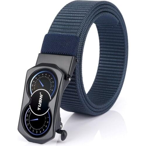 Youth Business Belt Mens Automatic Buckle Outdoor Sports and Leisure Canvas Wild Nylon Belt Width Buckle Length Belts Material