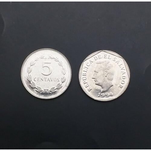 El Salvador 5 Centimes Coin 1994100% Real Original Collection Coins Unc Genuine Coin