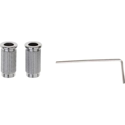 Guitar Replacement Saddle Bridge with L-Shaped Wrench for Fender Jaguar Electric Guitars Parts - Chrome