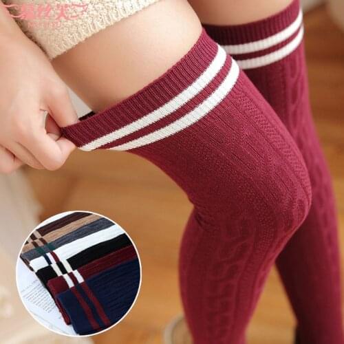 Thick Japanese Over-the-knee Socks Womens Socks Thigh Stockings High Tube Socks Lolita Jk Footwear Anime Cosplay