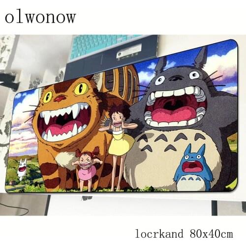 Totoro mouse pad 80x40cm hot sales mousepads best gaming mousepad gamer locrkand large personalized mouse pads keyboard pc pad