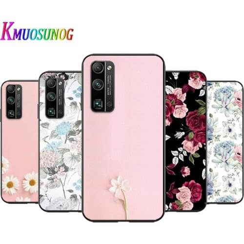 Vintage Flowers for Honor V30 30 30i 30S 20 20SView20 V20 20i Lite RU Pro Plus Black Phone Case