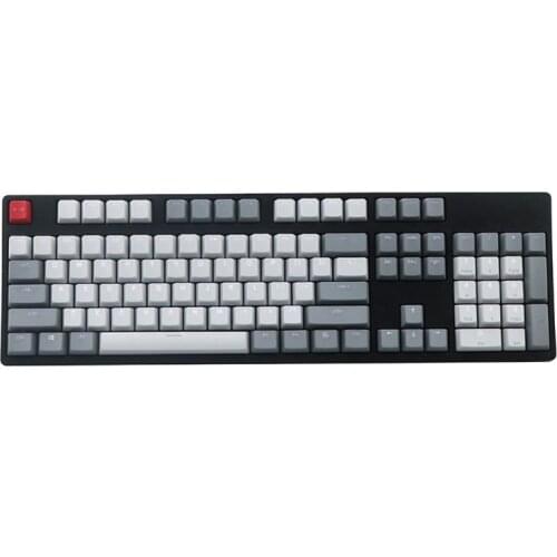 Vintage Vintage Style OEM Profile Thick PBT Shot Backlit RGB Keycaps Gray White Red Mix ANSI 108-Key for Cherry MX Switches