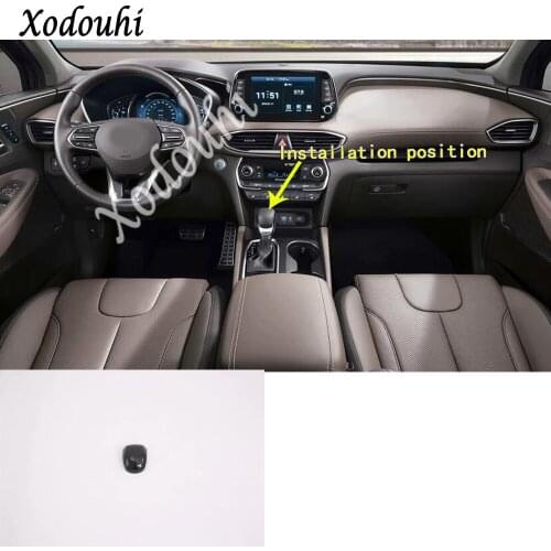 Car sticker body head sequin trim gear cover shift knob control lamp frame parts 1pcs For Hyundai Santa Fe SantaFe 2019 2020