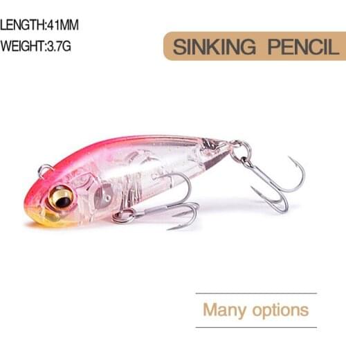 1Pcs Topwater Sinking Pencil Fishing Lures 41mm 3.7g 3D Eyes Isca Bass Artificial Hard Bait Wobbler Crankbait Swimbait Tackle