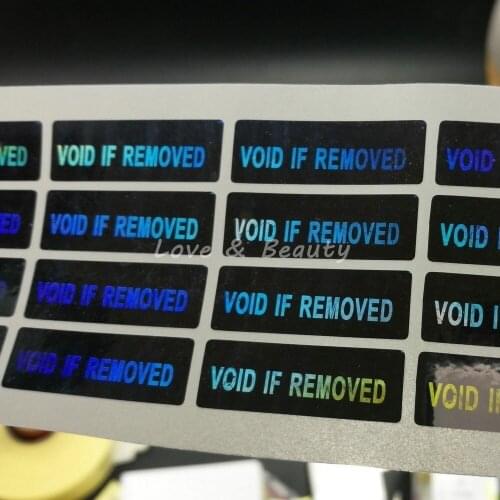 1000pcs Hologram Label Sticker Warranty Void If Removed Tamper Proof Stickers 1.18'' x 0.39