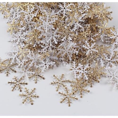 300 Pieces/Pack Snowflakes Christmas Ornament Xmas Tree Hanging Decoration Holiday Garden Christmas Wedding Party Snowflake