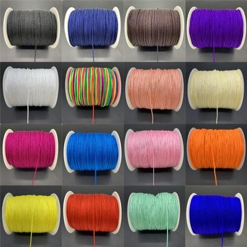 5yards/Lot 1.5mm Nylon Cord Thread Chinese Knot Macrame Cord Bracelet Braided String DIY Tassels Beading For Shamballa Rope