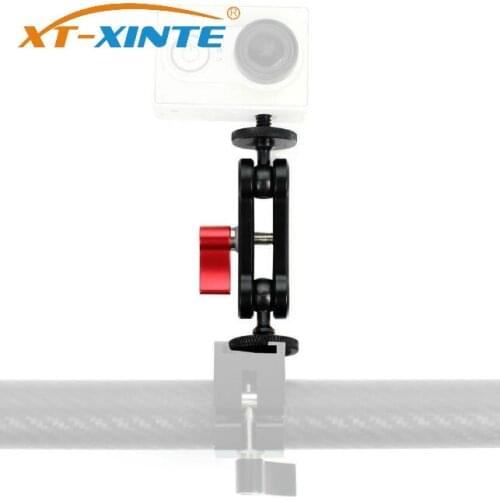 XT-XINTE Aluminum SLR Camera Magic Arm Adapter Monitor Mount Holder Bracket with Dual 1/4" Screw For Gopro For Osmo Action