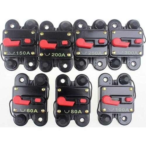 Automatic 60-300A Car Audio In Line Automatic Recovery Protection Circuit Breaker Fuse Recovery Protection Holder