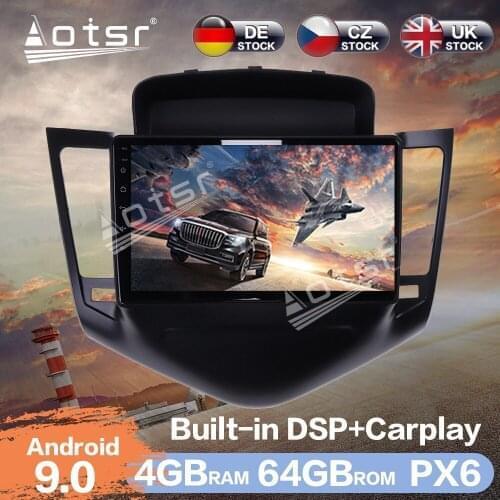 Aotsr Android 9.0 4+64G Car Radio Player GPS Navigation DSP Car Auto Stereo Video HD Multimedia For Chevrolet Cruze 2008 - 2012