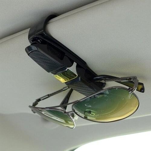Auto Sun Visor Glasses Fastener Clip Holder For Sunglasses Eyeglasses Ticket Card Universal Multi-Function Portable