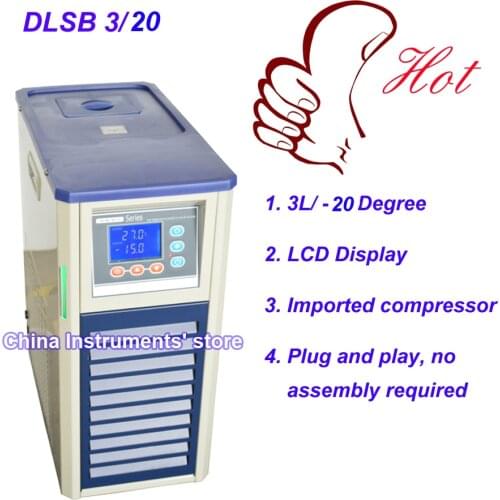 Free Shipping,2018 popular and good quality lab 3L/-20 Degree recirculating chiller without heater with favourable price