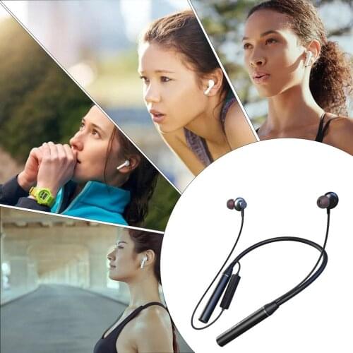 Endurance Bluetooth-compatible Headphone Bass Wireless Headphones with Mic Stereo Neckband Earphones Sport Headset TF Card