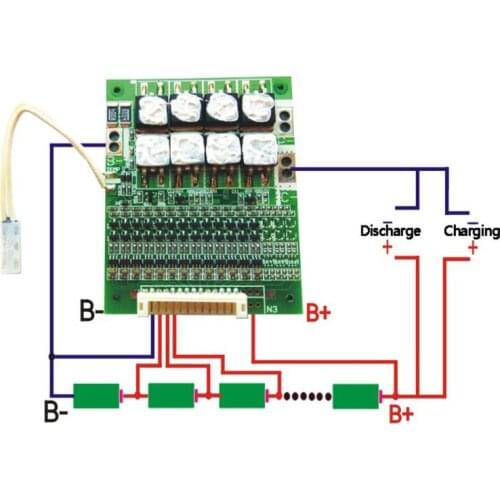 BMS 13S 48V 50A 18650 Li-ion Lithium Battery Pack Protection Equalizer Board PCB