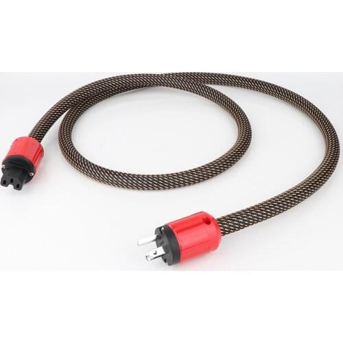 D504 Audio Grade Power Cable HIFI OFC Copper Audio Power Cord Cable AC Mains Power Cable US EU Plug