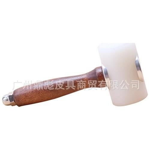 DIY leather tools T-shaped leather carving hammer nylon hammer printing hammer wooden handle carving hammer