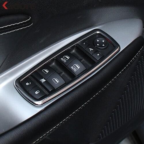 For Jeep Grand Cherokee 2014 For Dodge Journey Window Glass Lift Switch Control Cover Car Inner Door Handle Armrest Trim