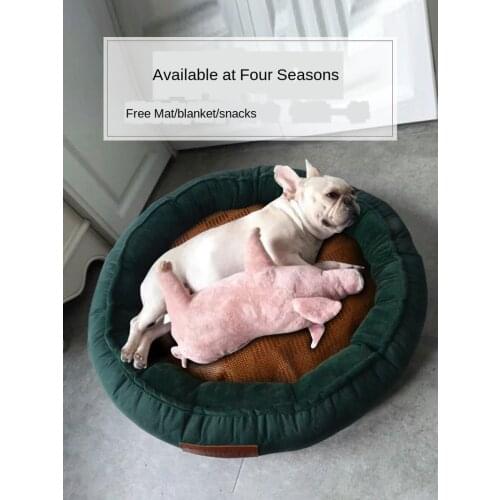 Dog house autumn and autumn warm small and medium sized dog puppies pet nest fadou Teddy cat cushion bed can be removed